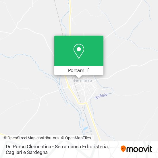 Mappa Dr. Porcu Clementina - Serramanna Erboristeria