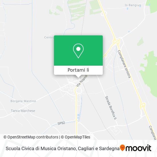 Mappa Scuola Civica di Musica Oristano