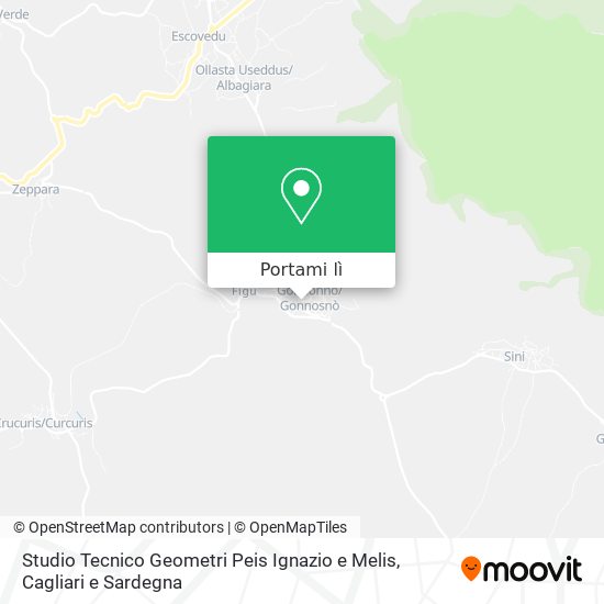 Mappa Studio Tecnico Geometri Peis Ignazio e Melis