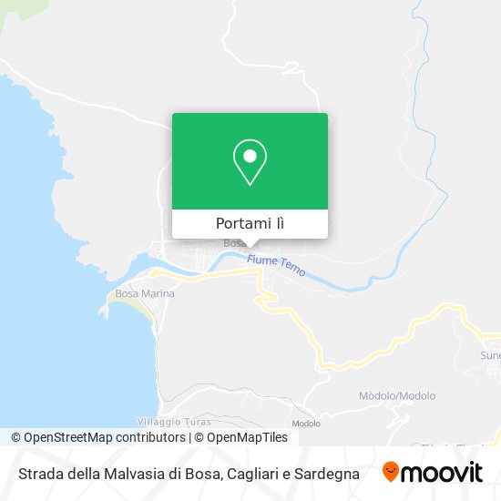 Mappa Strada della Malvasia di Bosa