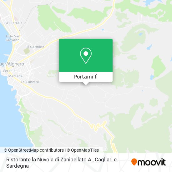 Mappa Ristorante la Nuvola di Zanibellato A.