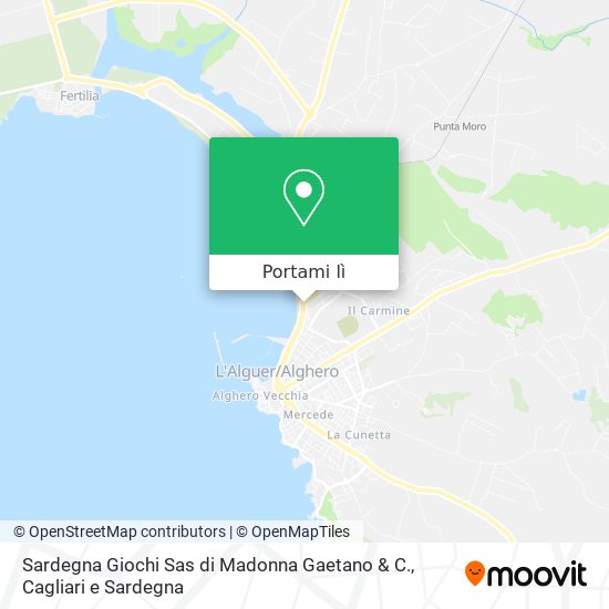 Mappa Sardegna Giochi Sas di Madonna Gaetano & C.