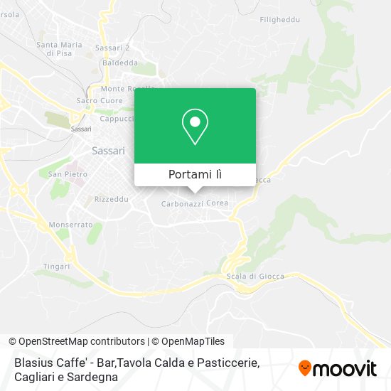 Mappa Blasius Caffe' - Bar,Tavola Calda e Pasticcerie