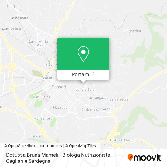 Mappa Dott.ssa Bruna Mameli - Biologa Nutrizionista