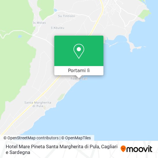 Mappa Hotel Mare Pineta Santa Margherita di Pula