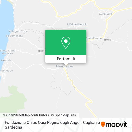 Mappa Fondazione Onlus Oasi Regina degli Angeli