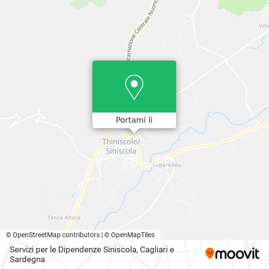 Mappa Servizi per le Dipendenze Siniscola