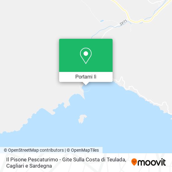 Mappa Il Pisone Pescaturimo - Gite Sulla Costa di Teulada