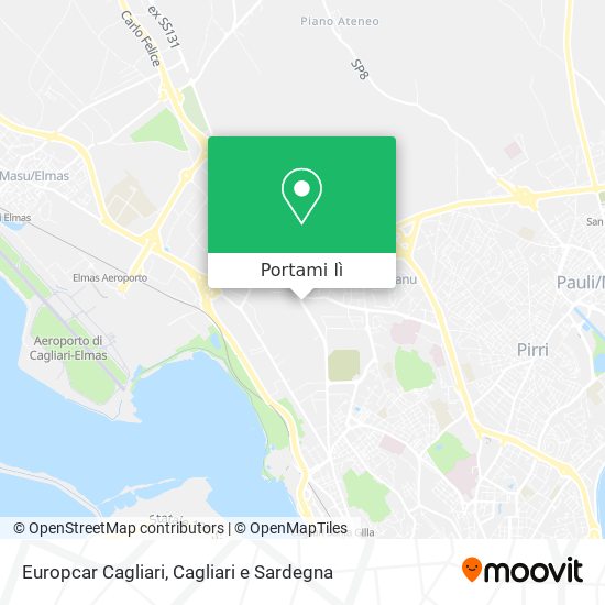 Mappa Europcar Cagliari