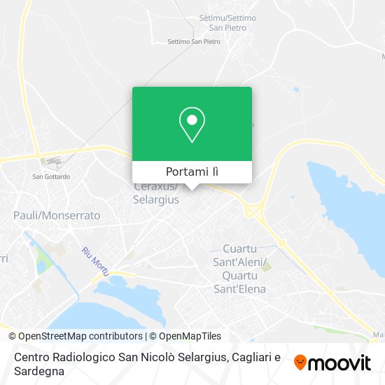 Mappa Centro Radiologico San Nicolò Selargius