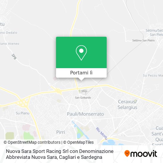 Mappa Nuova Sara Sport Racing Srl con Denominazione Abbreviata Nuova Sara