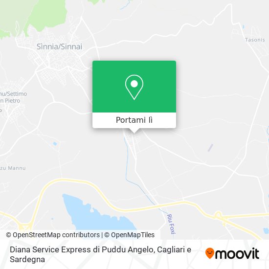 Mappa Diana Service Express di Puddu Angelo