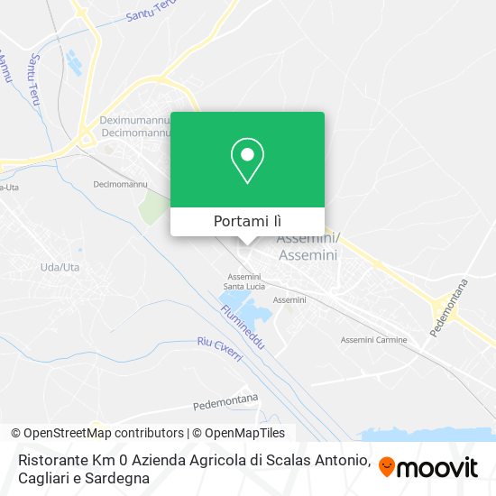 Mappa Ristorante Km 0 Azienda Agricola di Scalas Antonio