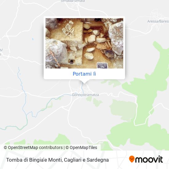 Mappa Tomba di Bingia'e Monti