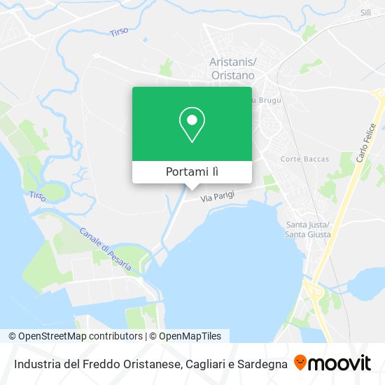 Mappa Industria del Freddo Oristanese