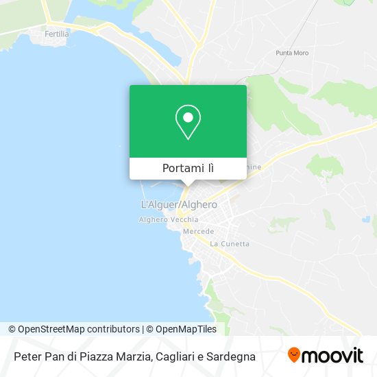 Mappa Peter Pan di Piazza Marzia