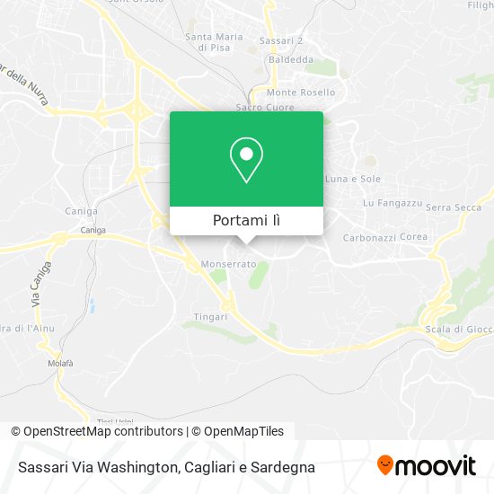 Mappa Sassari Via Washington