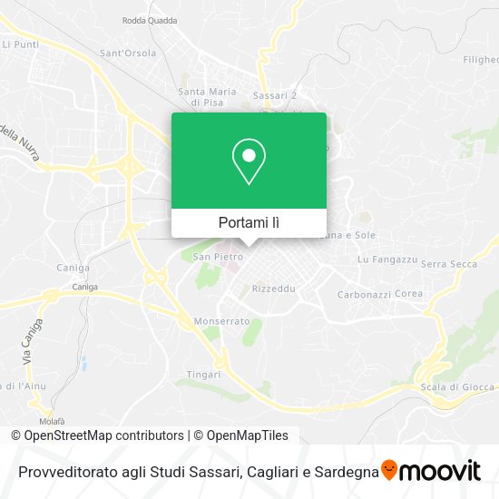 Mappa Provveditorato agli Studi Sassari
