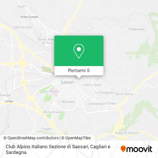 Mappa Club Alpino Italiano Sezione di Sassari