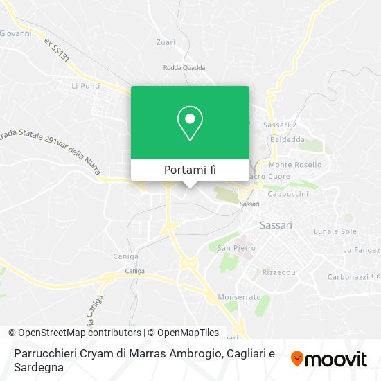 Mappa Parrucchieri Cryam di Marras Ambrogio