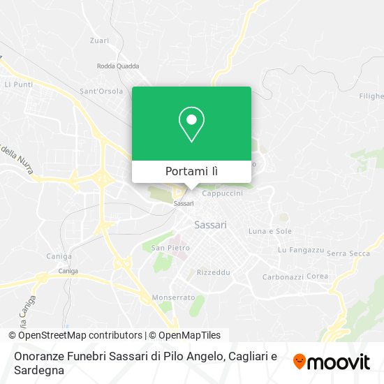 Mappa Onoranze Funebri Sassari di Pilo Angelo