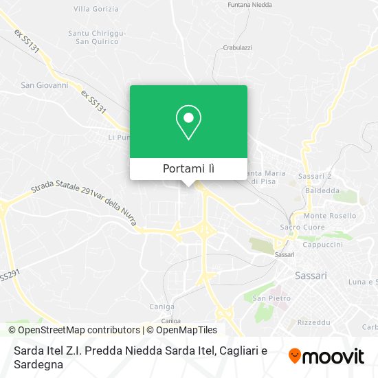 Mappa Sarda Itel Z.I. Predda Niedda Sarda Itel
