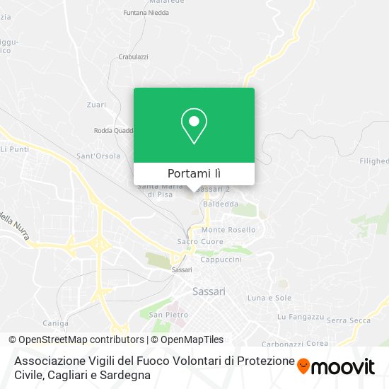 Mappa Associazione Vigili del Fuoco Volontari di Protezione Civile