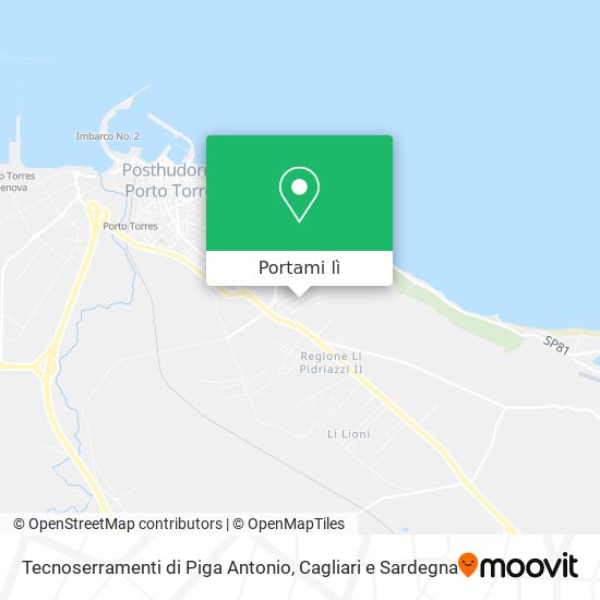 Mappa Tecnoserramenti di Piga Antonio