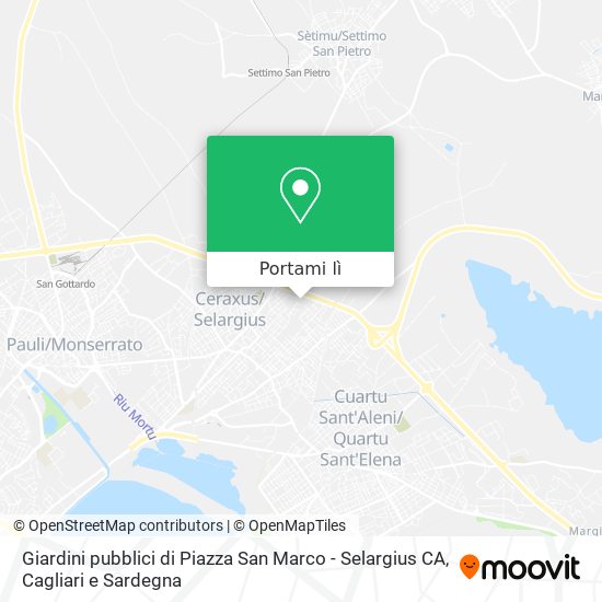 Mappa Giardini pubblici di Piazza San Marco - Selargius CA