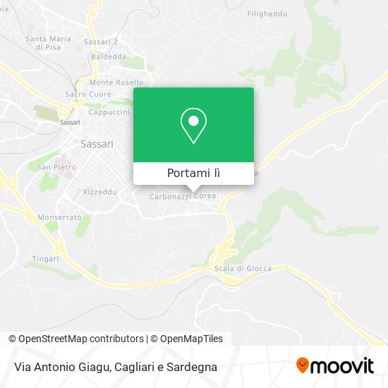 Mappa Via Antonio Giagu