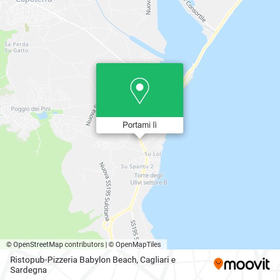 Mappa Ristopub-Pizzeria Babylon Beach