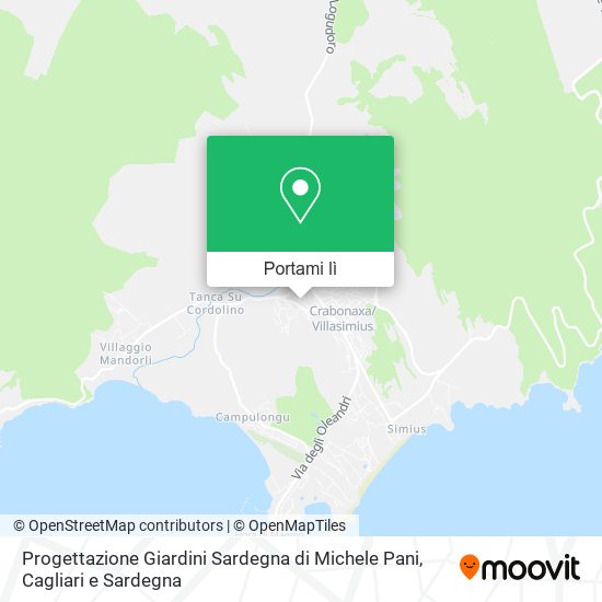 Mappa Progettazione Giardini Sardegna di Michele Pani