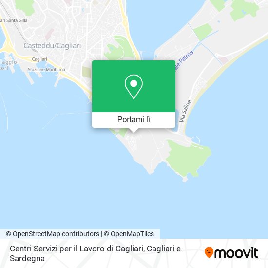 Mappa Centri Servizi per il Lavoro di Cagliari