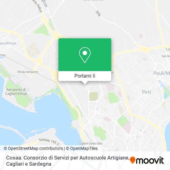 Mappa Cosaa. Consorzio di Servizi per Autoscuole Artigiane