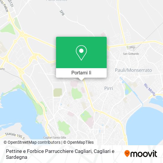 Mappa Pettine e Forbice Parrucchiere Cagliari