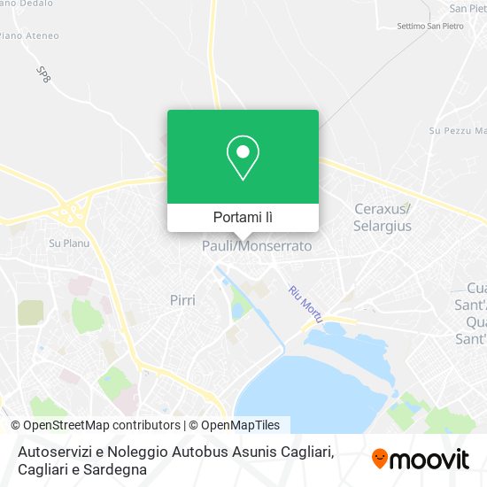 Mappa Autoservizi e Noleggio Autobus Asunis Cagliari