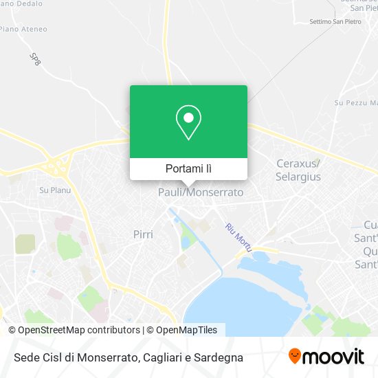 Mappa Sede Cisl di Monserrato