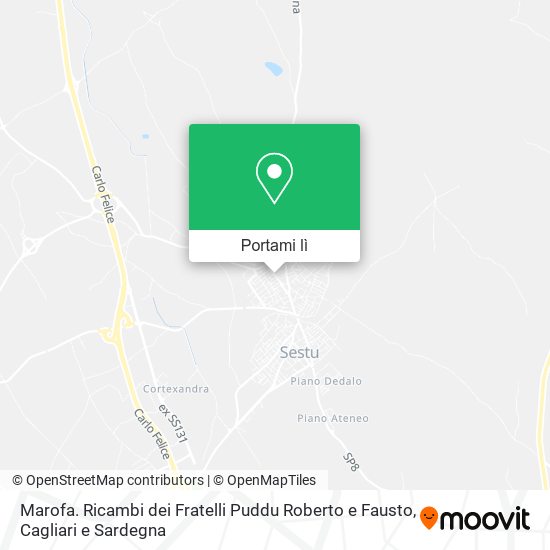 Mappa Marofa. Ricambi dei Fratelli Puddu Roberto e Fausto