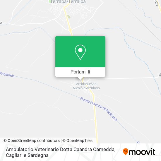 Mappa Ambulatorio Veterinario Dotta Caandra Camedda