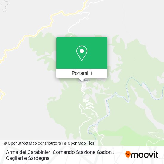 Mappa Arma dei Carabinieri Comando Stazione Gadoni