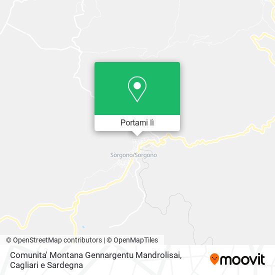 Mappa Comunita' Montana Gennargentu Mandrolisai