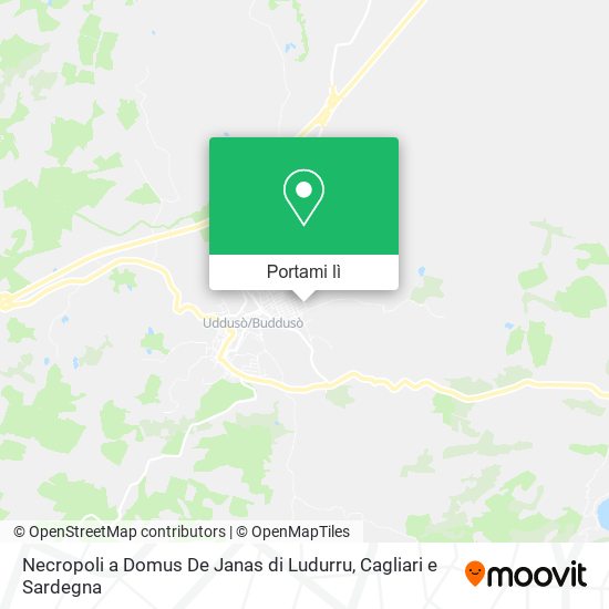 Mappa Necropoli a Domus De Janas di Ludurru