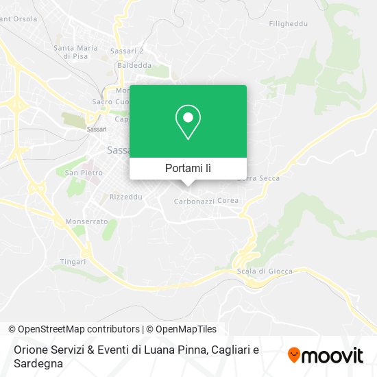 Mappa Orione Servizi & Eventi di Luana Pinna
