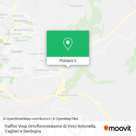 Mappa Italflor Vivai Ortoflorovivaismo di Vinci Antonella