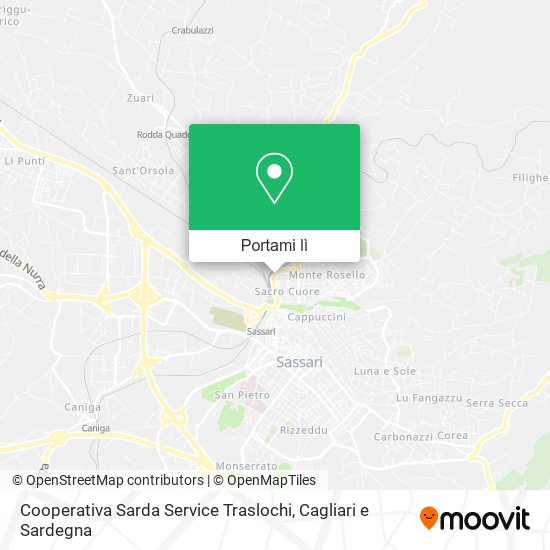 Mappa Cooperativa Sarda Service Traslochi