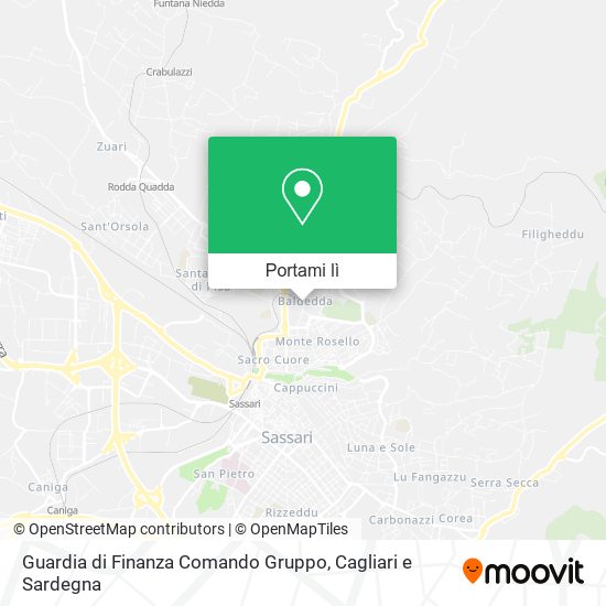 Mappa Guardia di Finanza Comando Gruppo