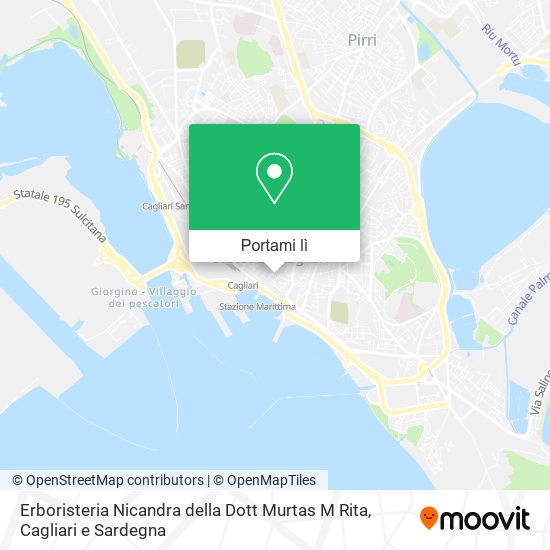 Mappa Erboristeria Nicandra della Dott Murtas M Rita