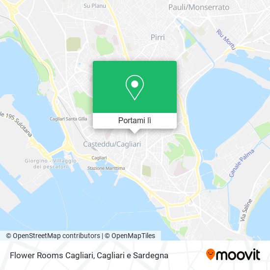 Mappa Flower Rooms Cagliari