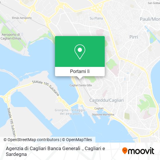 Mappa Agenzia di Cagliari Banca Generali .