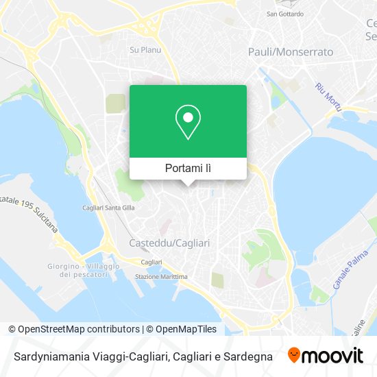 Mappa Sardyniamania Viaggi-Cagliari